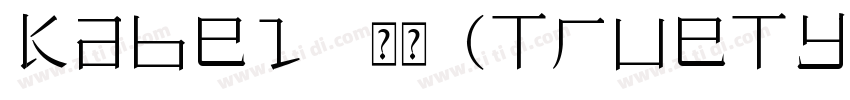 Kabel 常规(TrueType) (字体转换